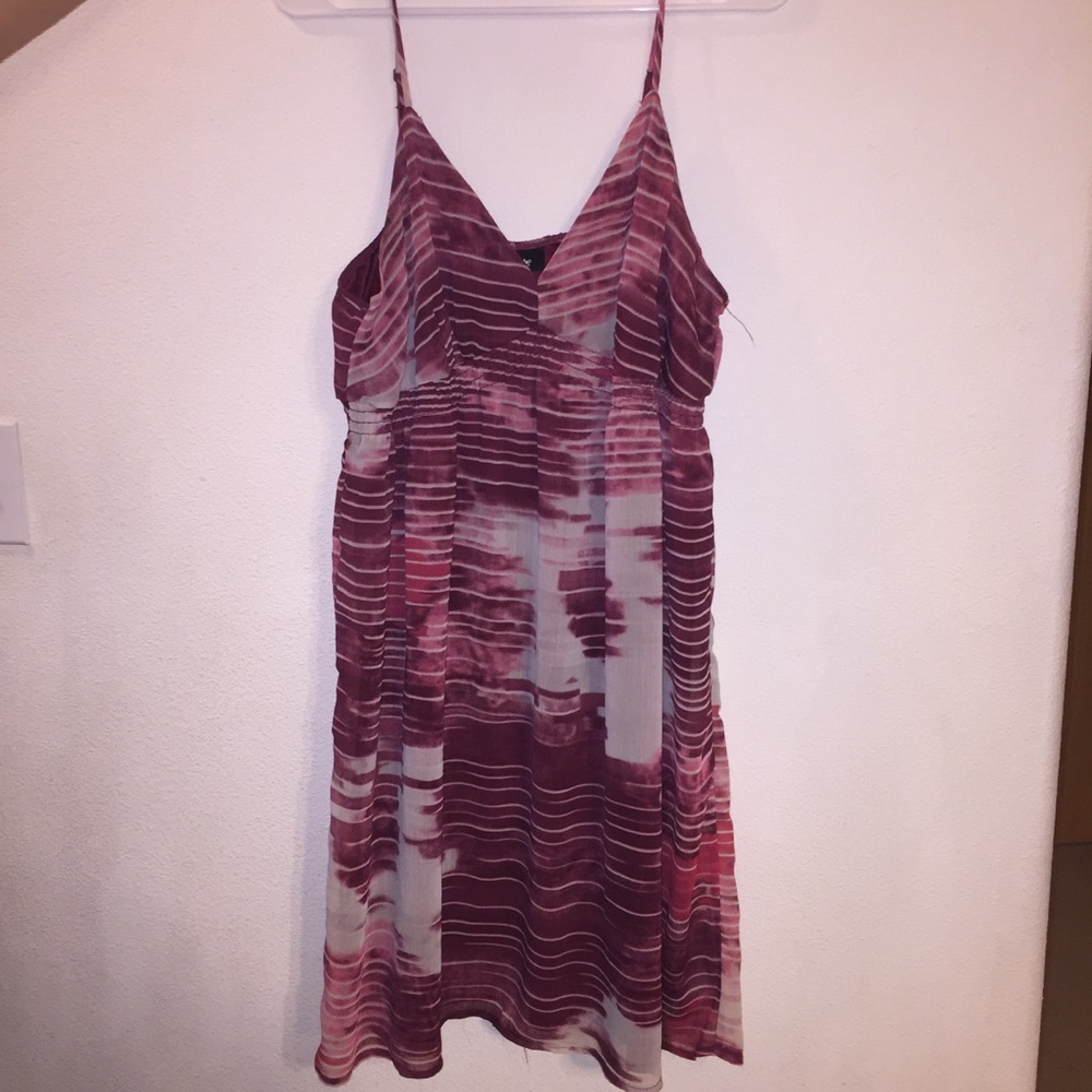 Red boho flowy dress